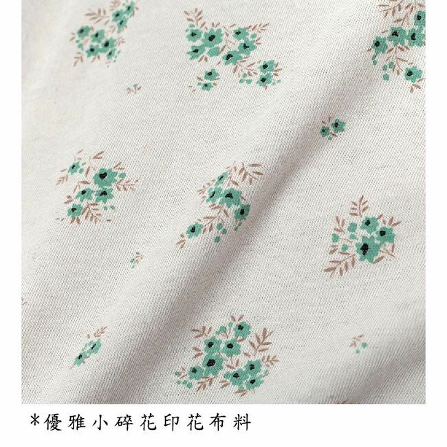 棉麻碎花上衣 綠