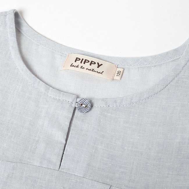 優雅花苞袖上衣 灰白