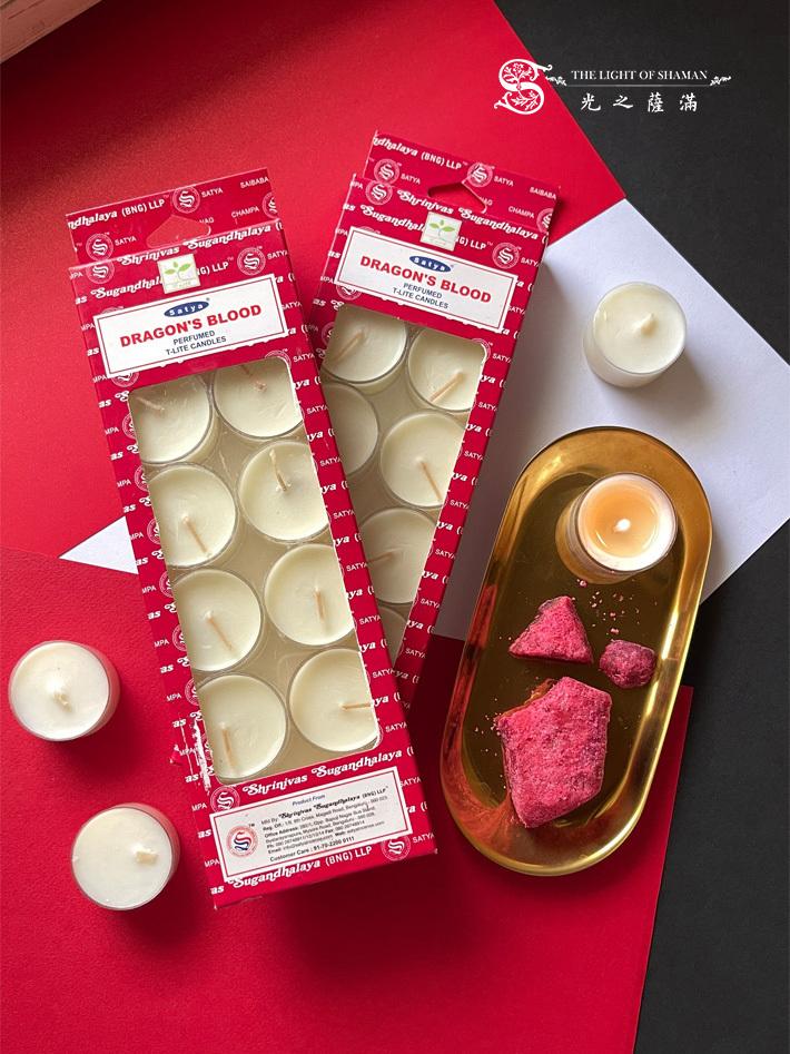 賽巴巴 龍血香氛蠟燭三小時 一盒12個-光之薩滿