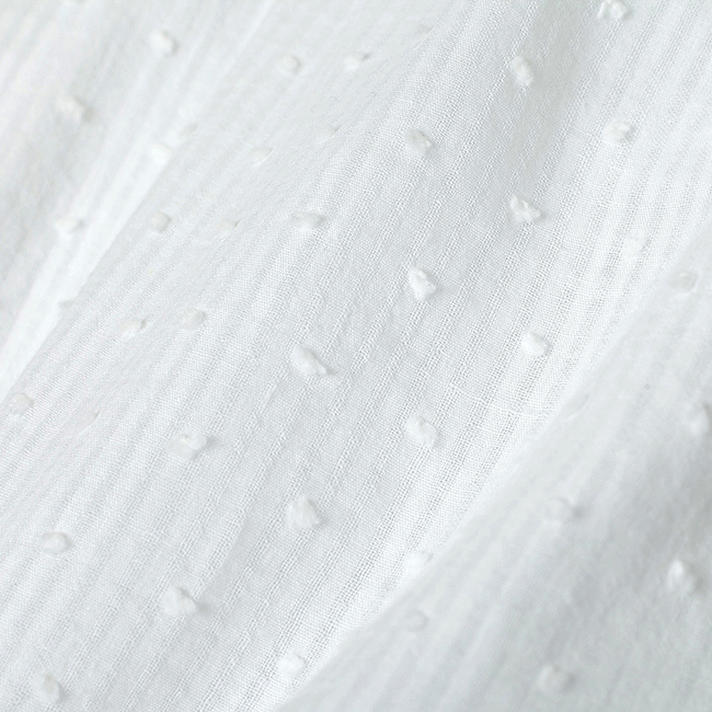 蕾絲領片上衣 白