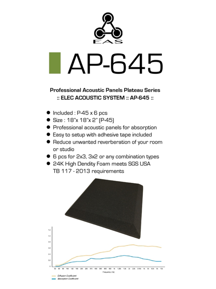 EAS AP-645 Plateau 高原系列 吸音磚片組 (6片)