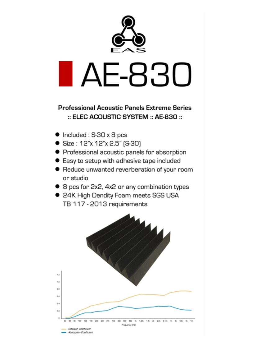 EAS AE-830 Extreme 極峰系列 吸音磚片組 (8片)