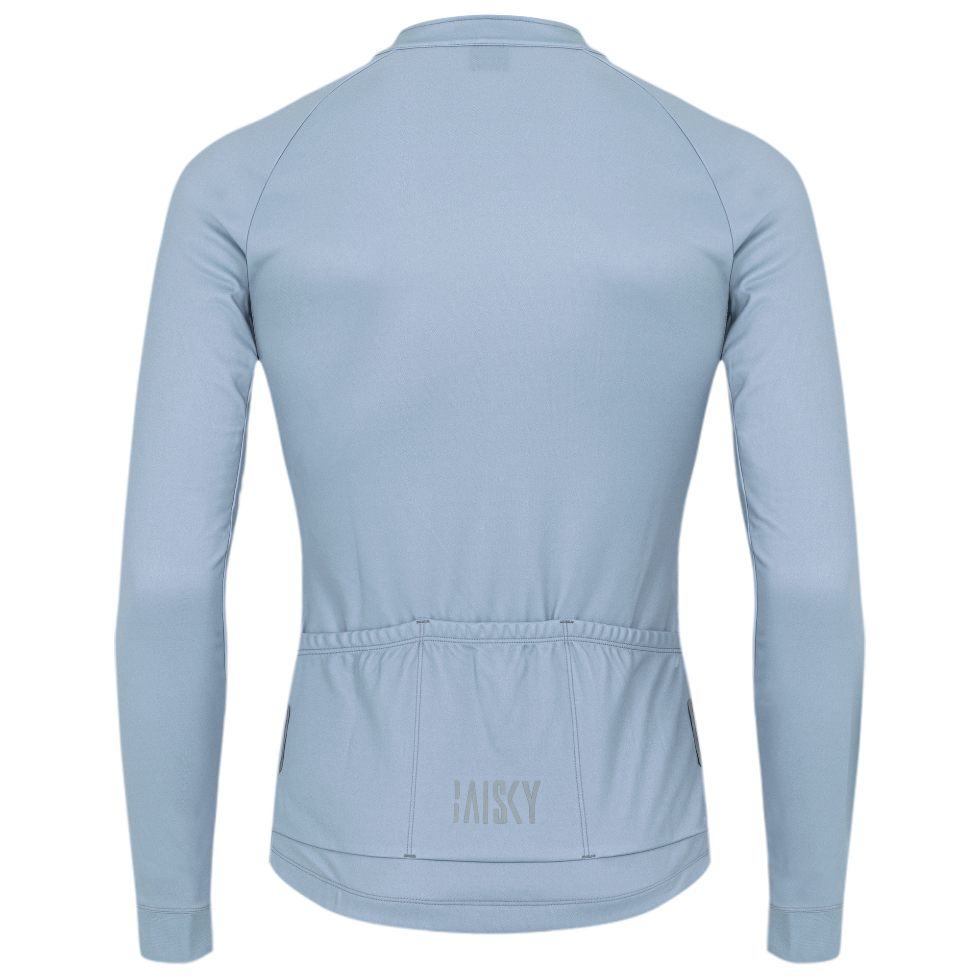 男款雙拉鍊抓絨長車衣 潔淨 灰