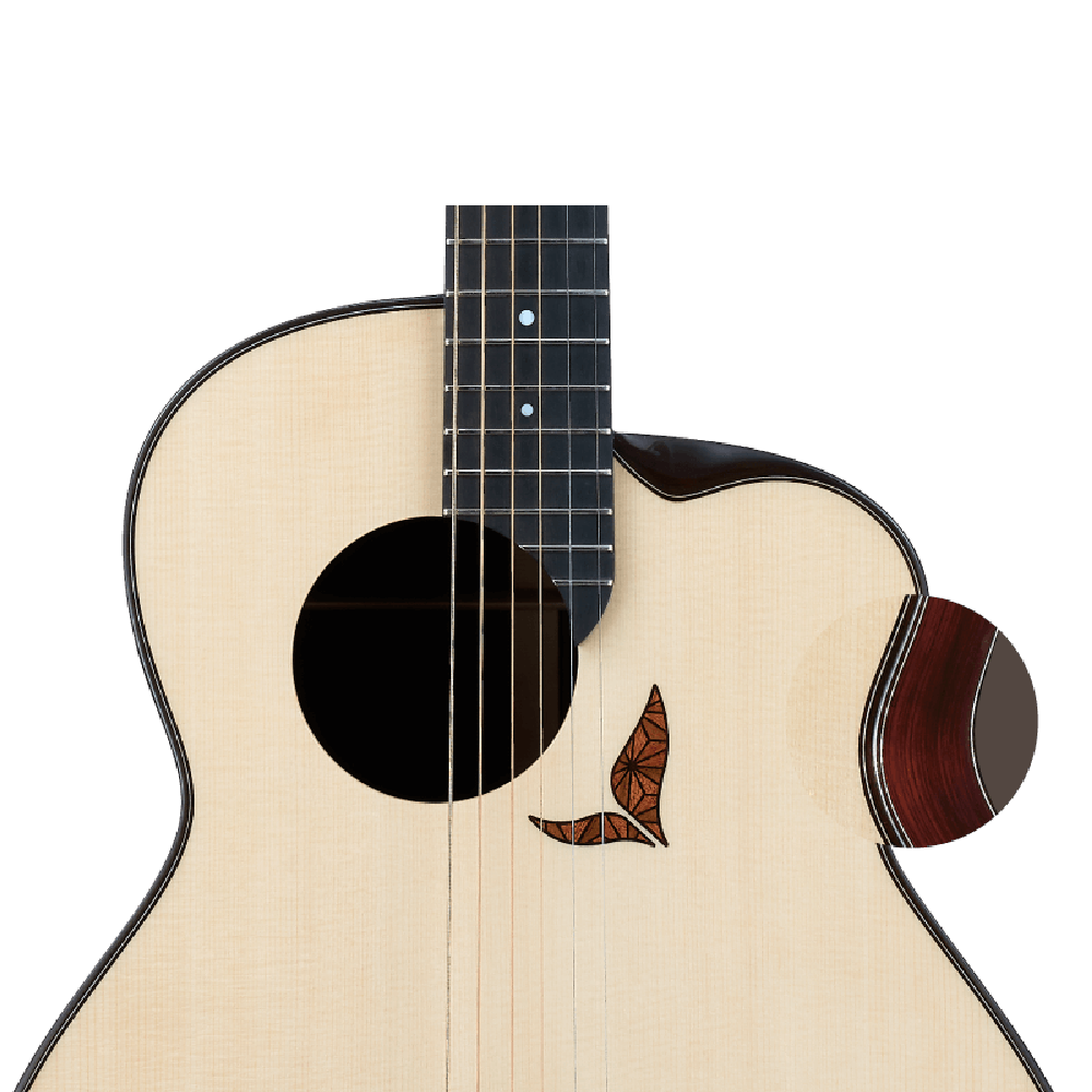 aNueNue aNueNue / LS700 杉田健司 吉他未來系列 41吋全單木吉他(月亮雲杉木)(原聲款/插電款)(LS700/LS700E) 彩虹人官方認證 第 2 張圖片｜三峽吉他 / Bass