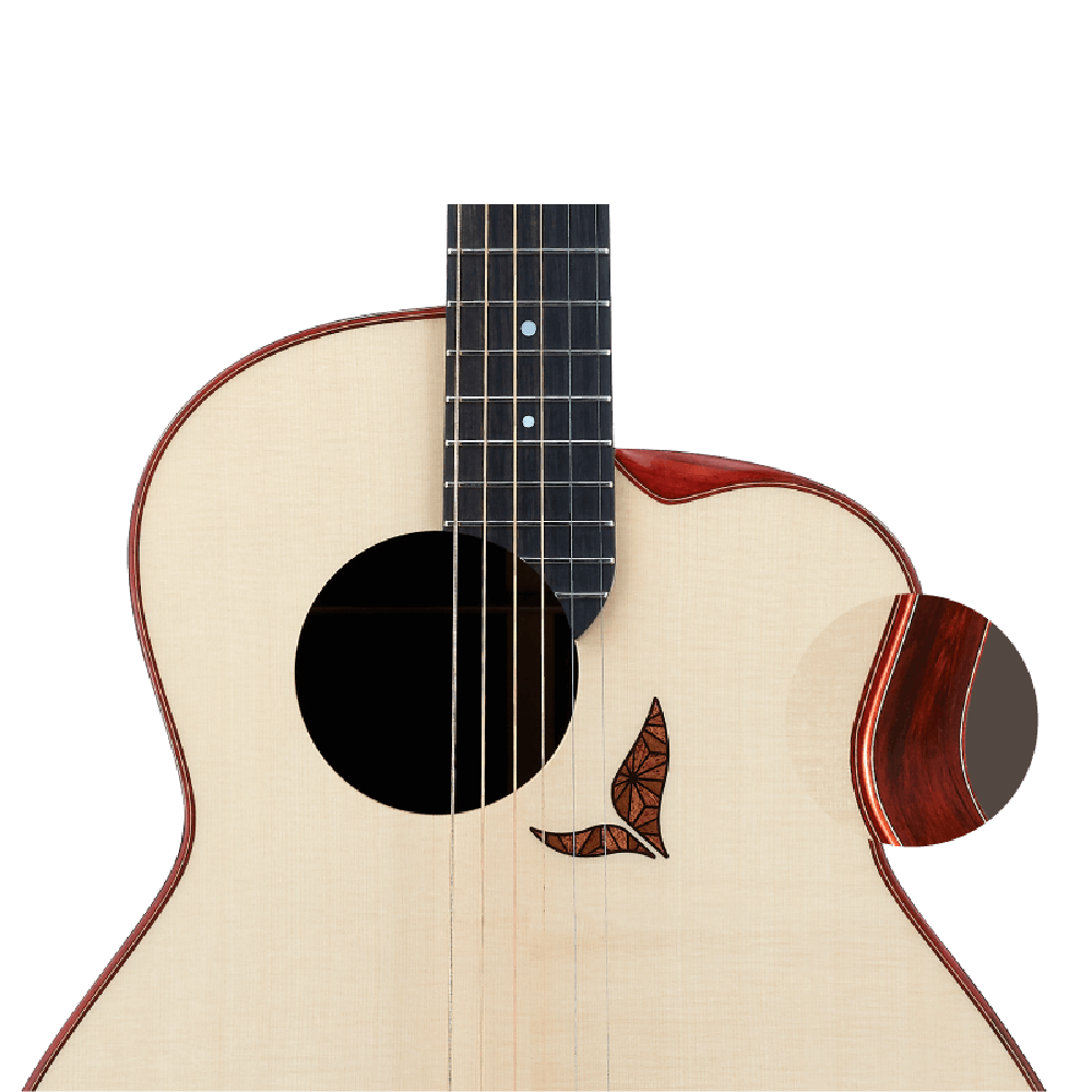 aNueNue aNueNue / LS800 杉田健司 吉他未來系列 41吋全單木吉他(月亮雲杉木)(原聲款/插電款)(LS800/LS800E) 彩虹人官方認證 第 2 張圖片｜三峽吉他 / Bass