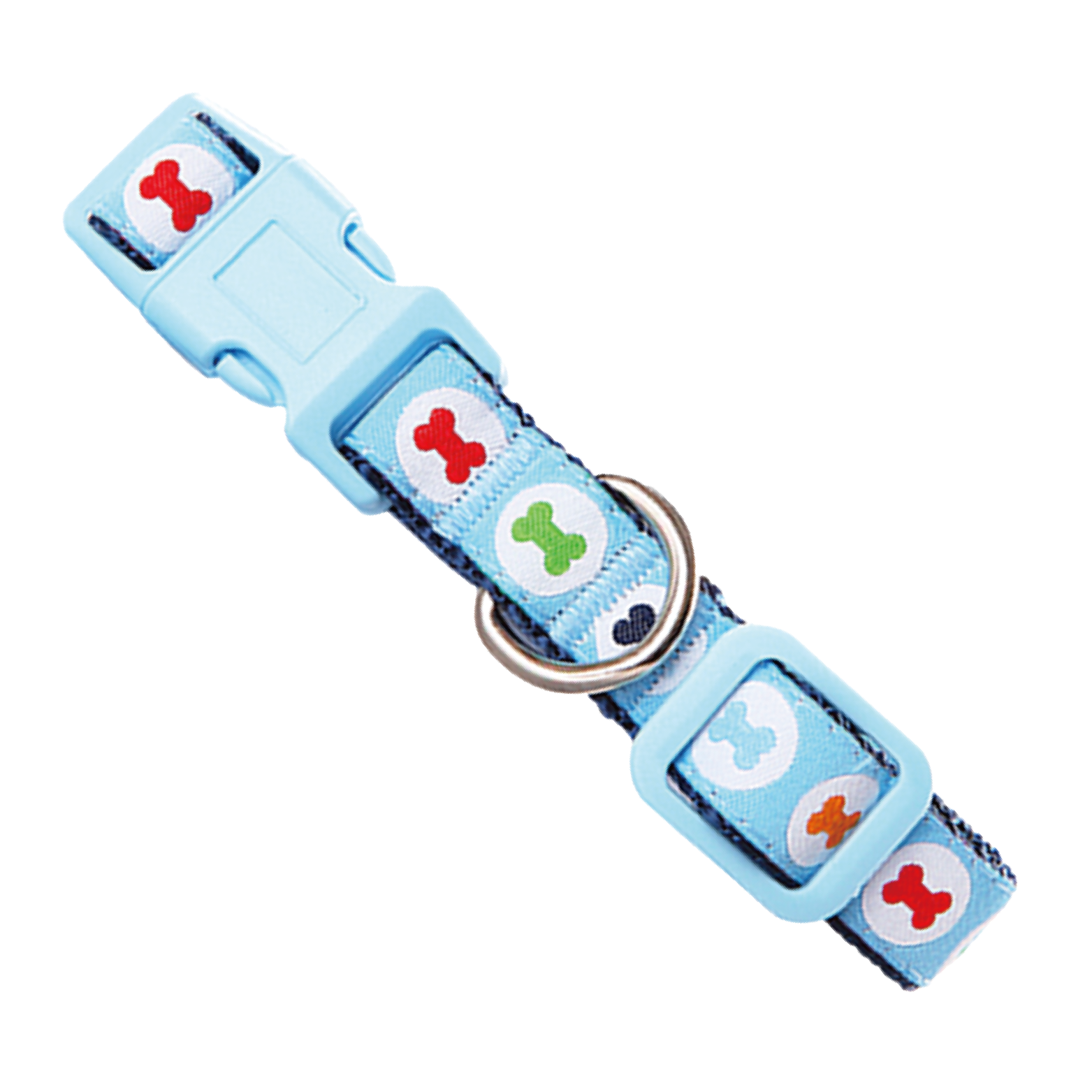 Pawise|狗用頸帶-藍色骨頭S (22-35cm/15mm)(NO.13212)