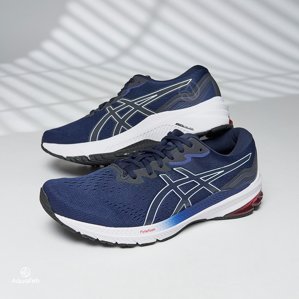 Asics 男鞋 藍色 運動鞋 休閒 訓練 運動 緩震 慢跑鞋 1011B356403