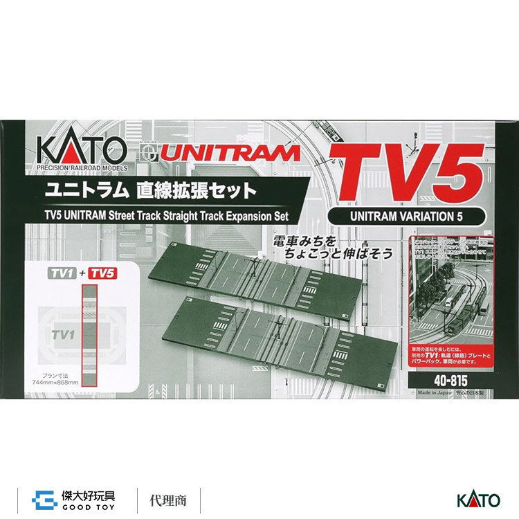 KATO 40-815 TV5 路面軌道直線擴張組 (124mm)