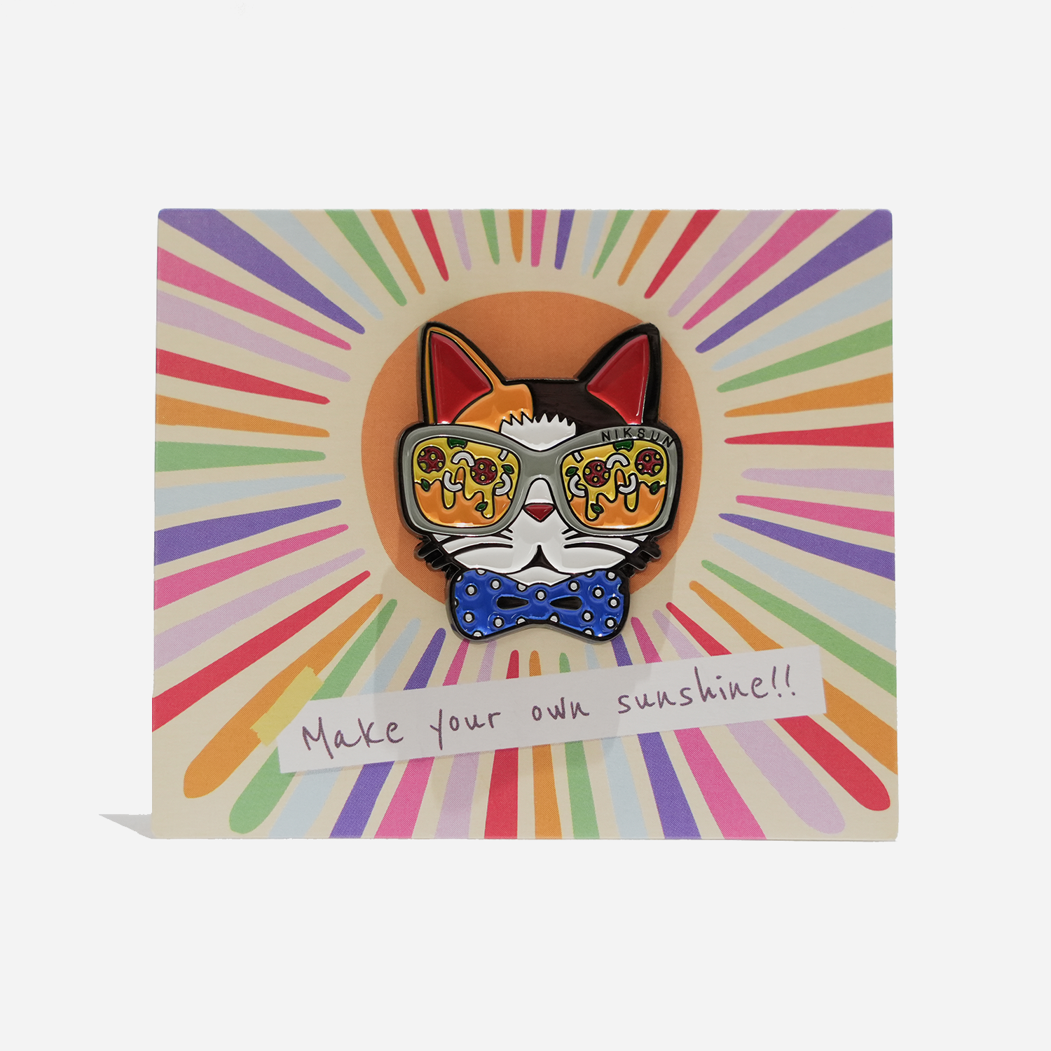 NIKSUN Stylish Calico Cat Pin NIKSUN 時尚三色貓襟章