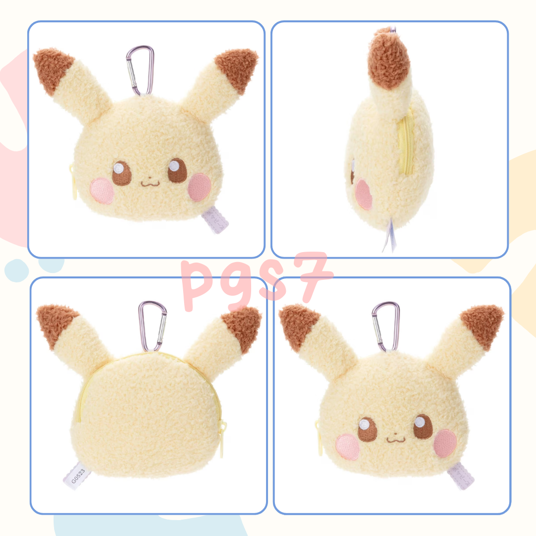 【現貨】日本寶可夢 毛茸茸系列 皮卡丘 皮丘 波加曼 零錢包