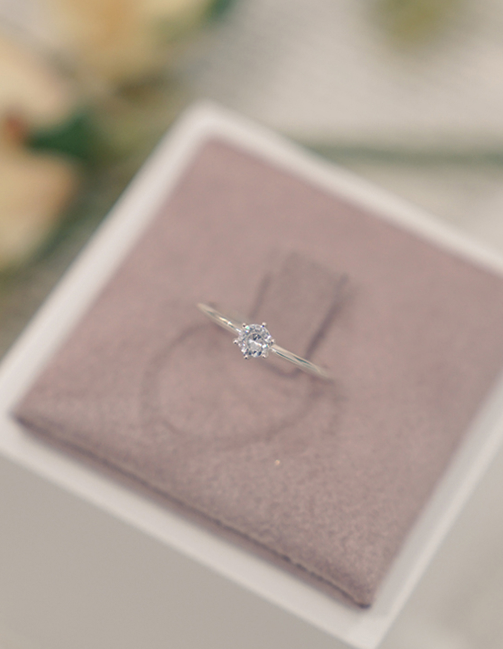 925 純銀六爪鑽戒