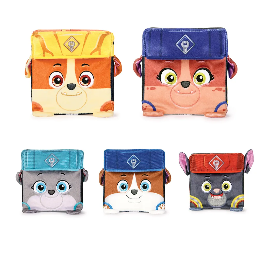 《 汪汪隊立大功 paw patrol 》 Rubble & Crew 方塊絨毛娃娃 (隨機出貨)