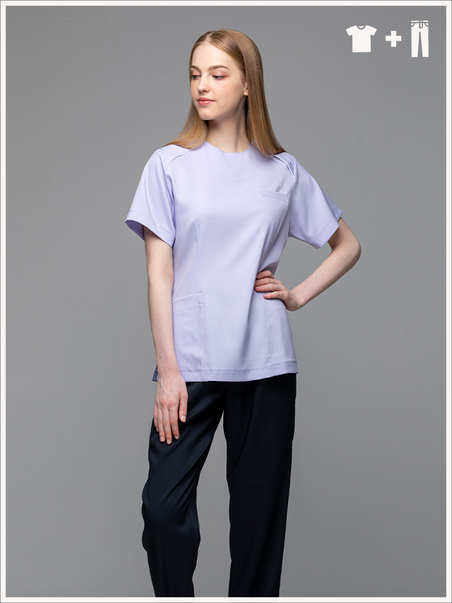 【 整套販售 】AS716-C0 女刷手服套裝-ASV薄彈布-丁香紫