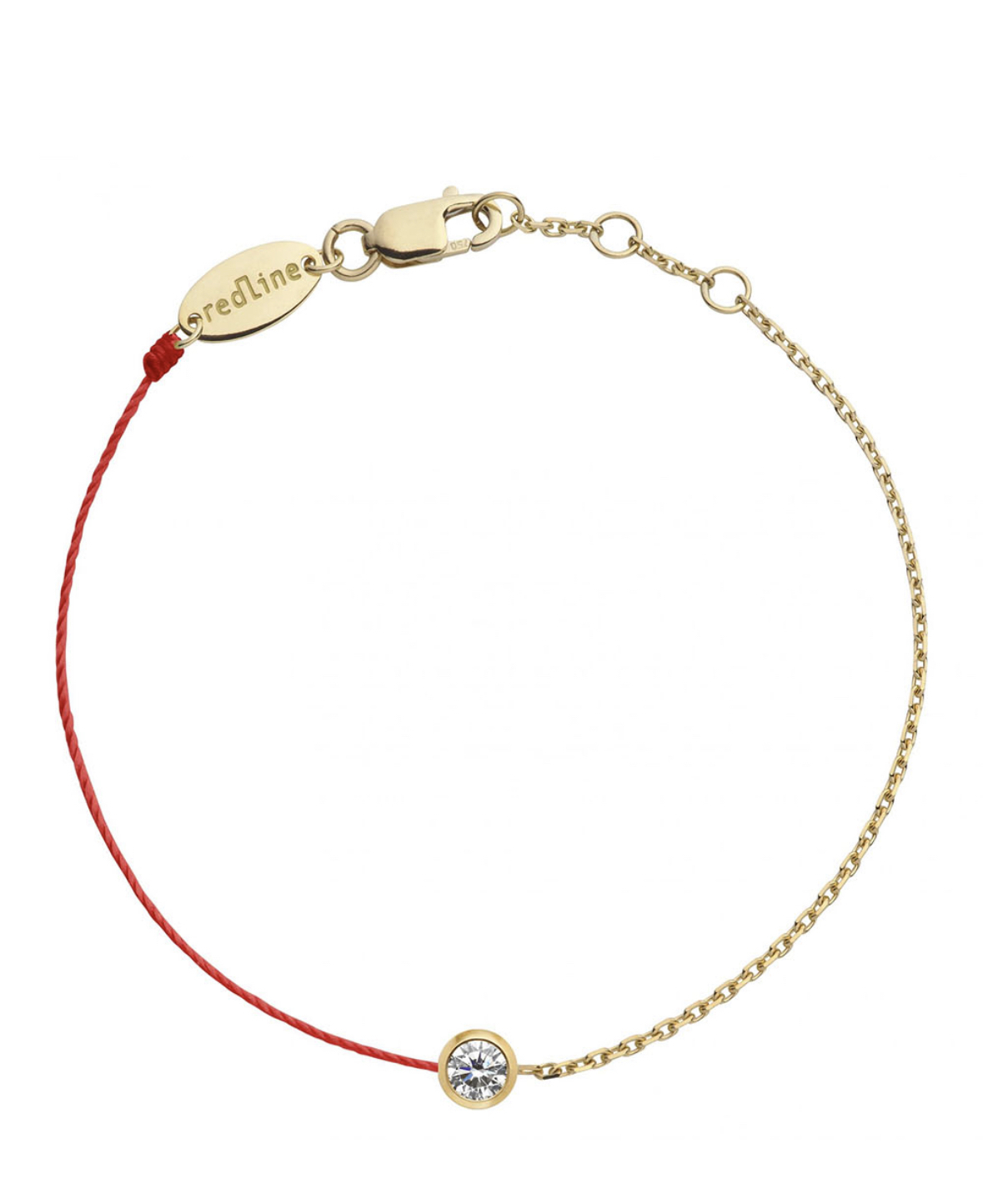 Redline Pure 黄金0.1克拉圆钻半绳手链 2 J -M