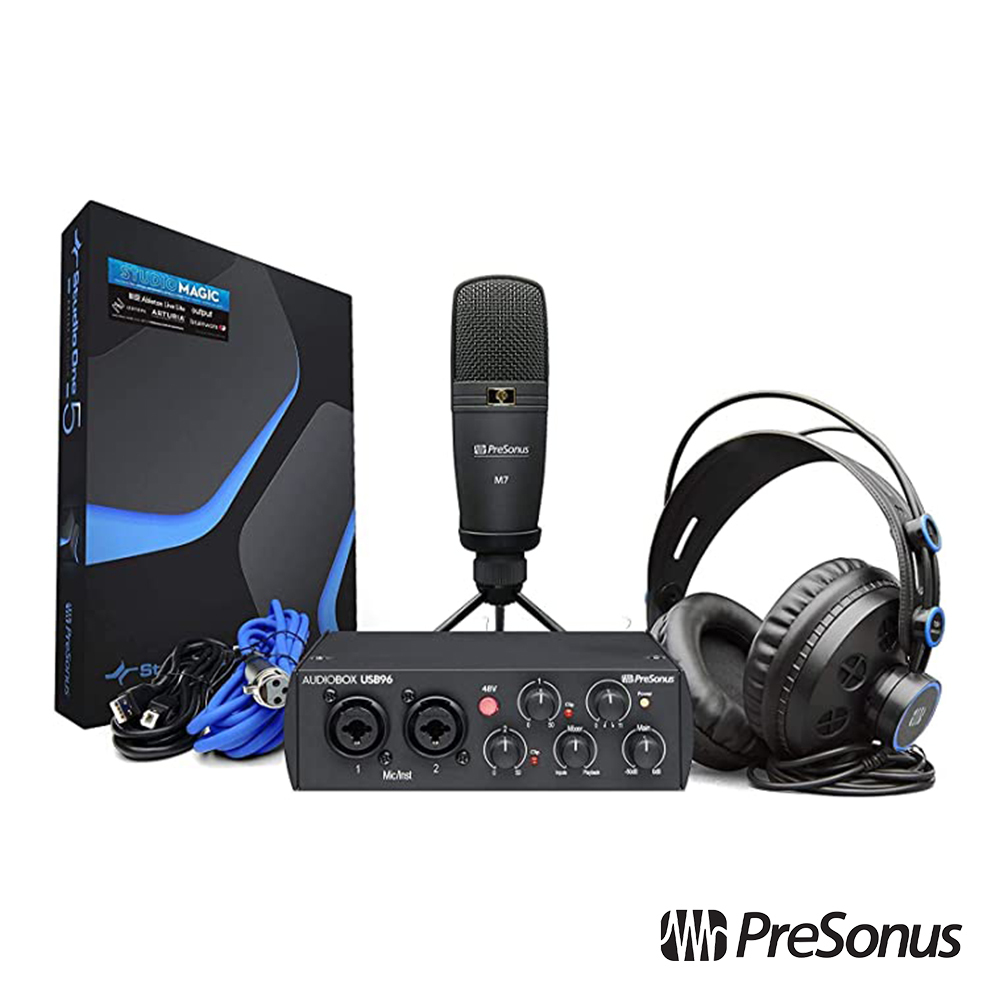 【PreSonus】AudioBox 96 Studio 錄音套組-黑 25週年紀念版 公司貨