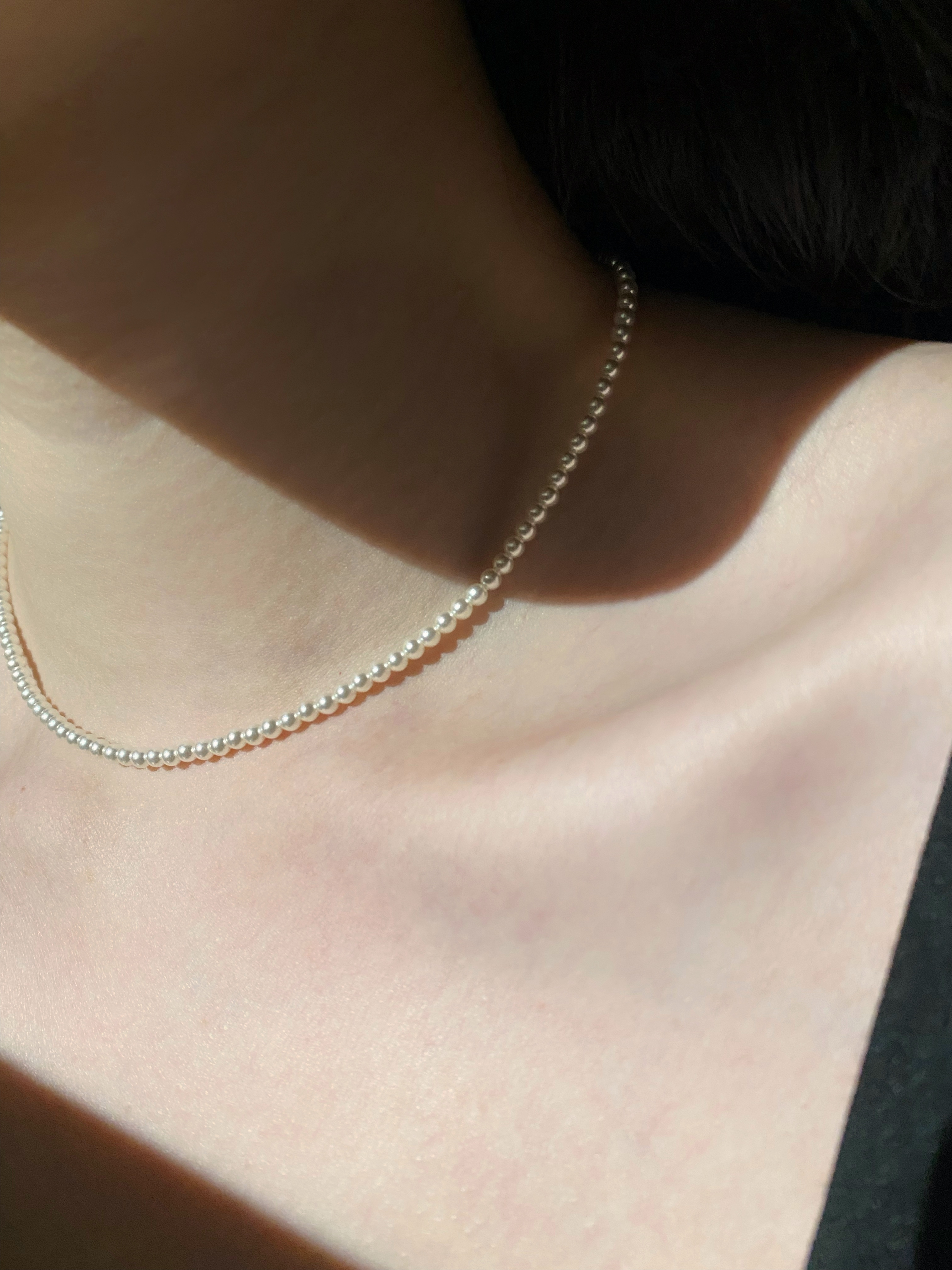 3mm 整圈施華洛珍珠項鍊