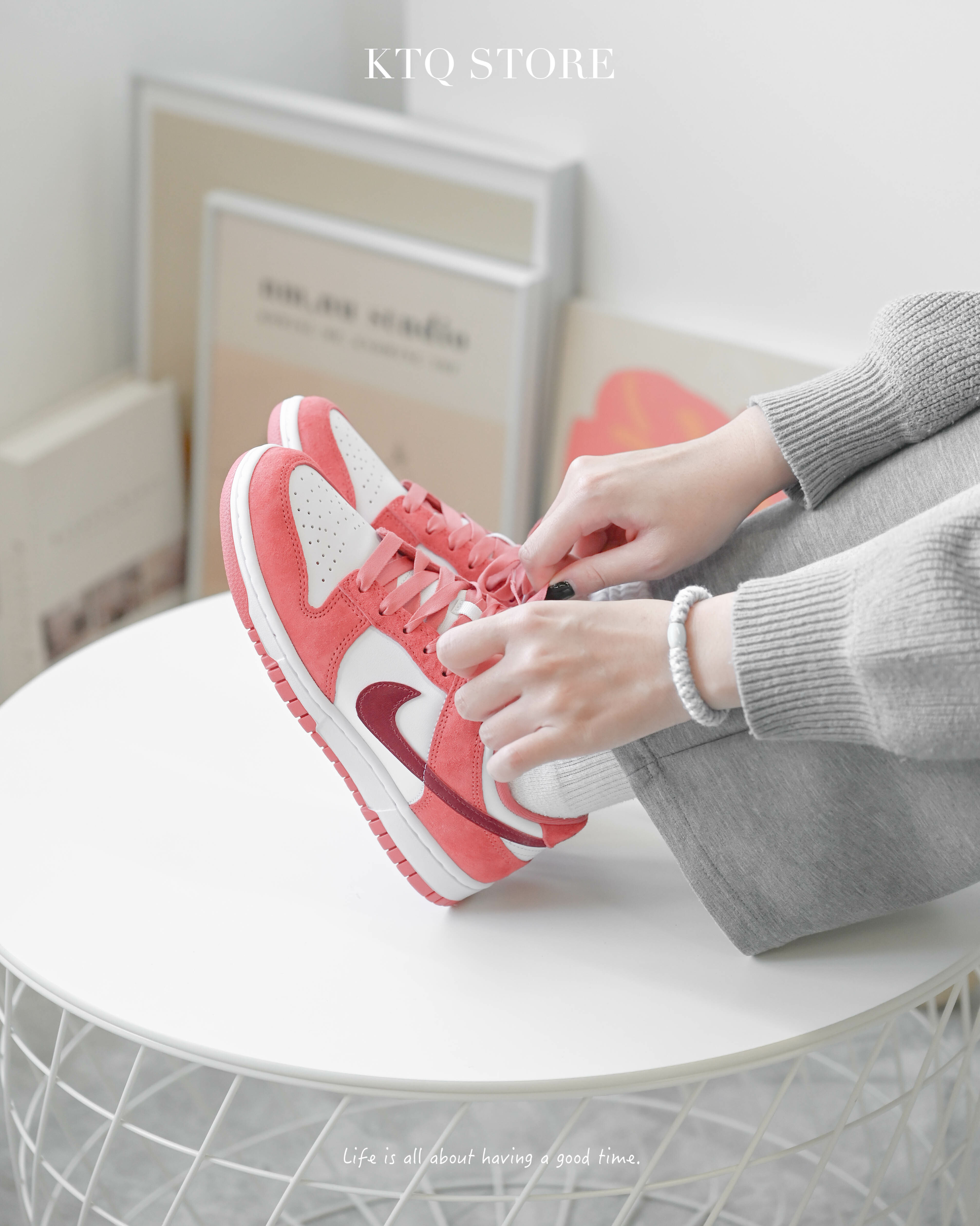 KTQ STORE ‧  Nike Dunk Low "Valentine's Day" 粉 情人節 FQ7056-100