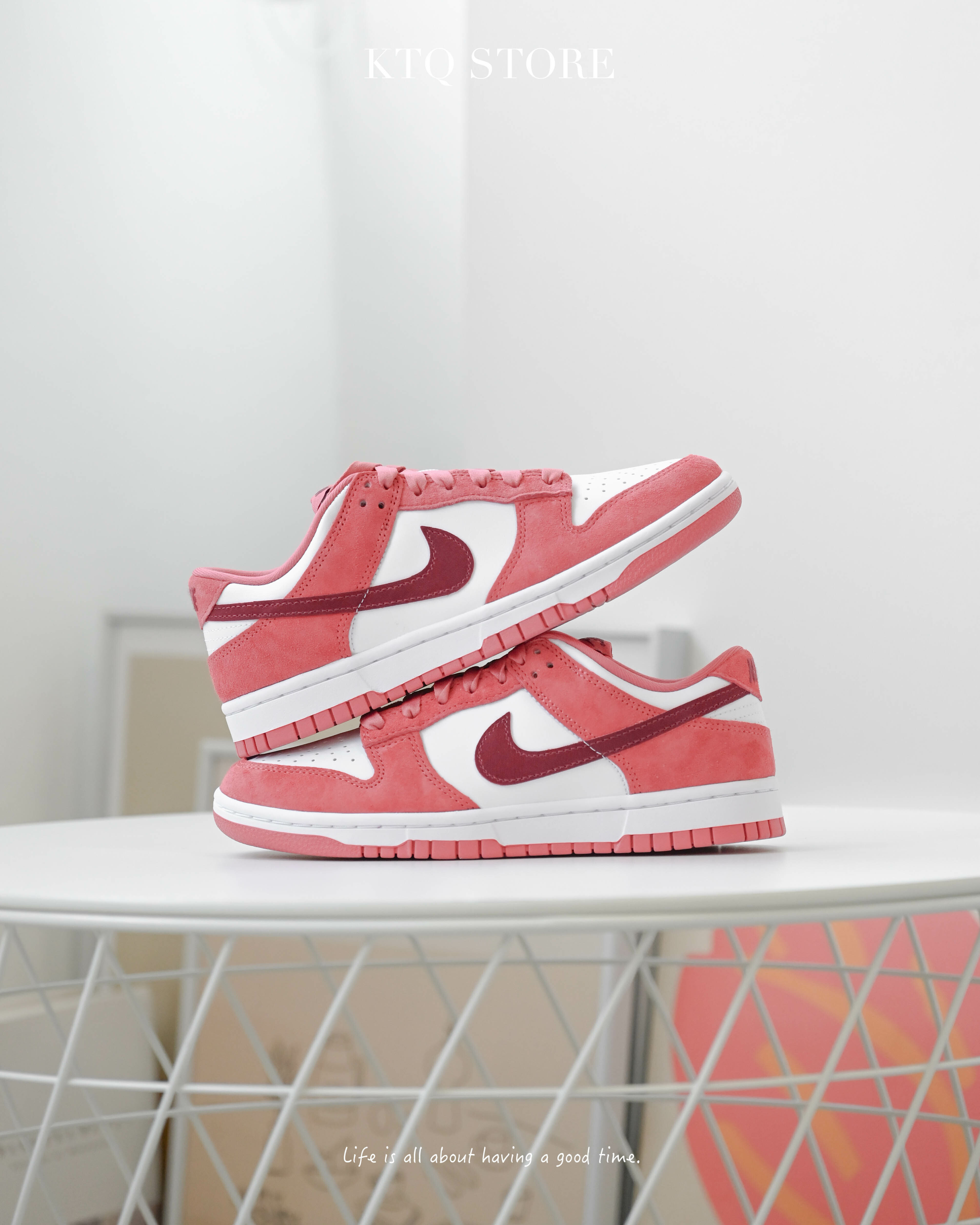 KTQ STORE ‧  Nike Dunk Low "Valentine's Day" 粉 情人節 FQ7056-100