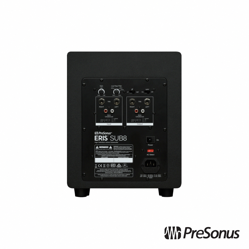 PreSonus 【PreSonus】 Eris Sub8 超低音監聽喇叭 (一顆) 公司貨 第 4 張圖片｜三峽錄音 / 音響