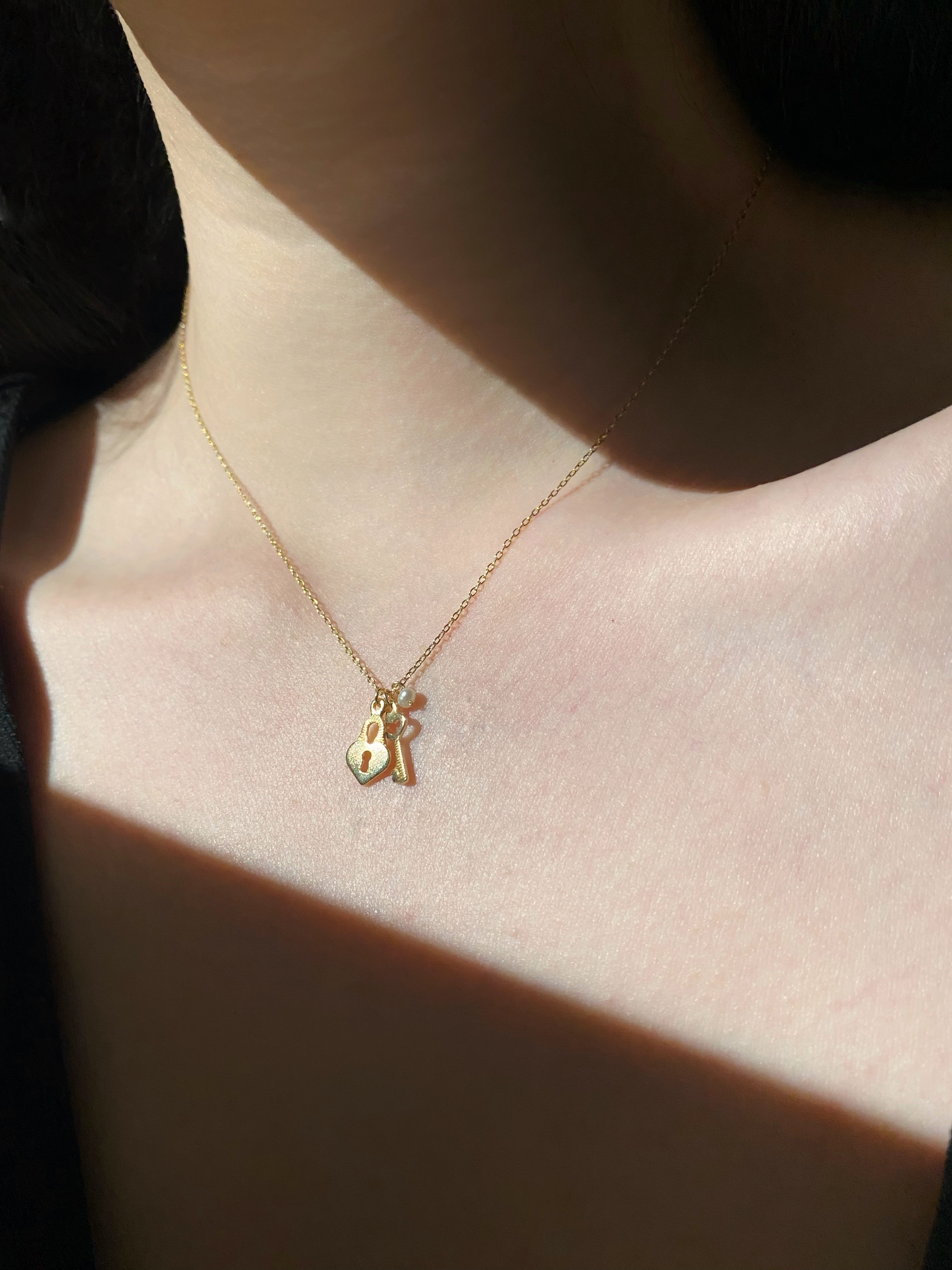 童話鎖匙珍珠項鍊