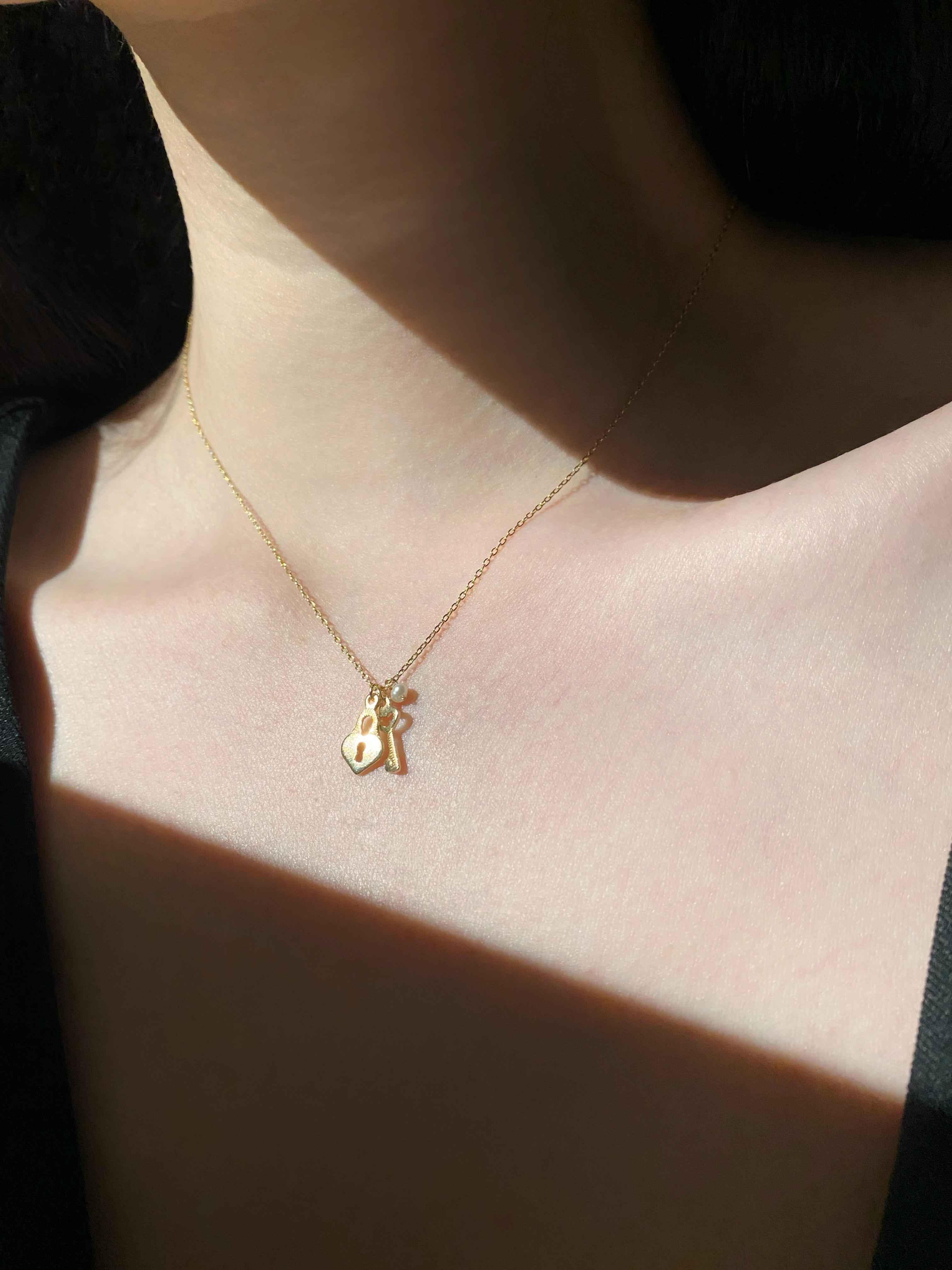 童話鎖匙珍珠項鍊