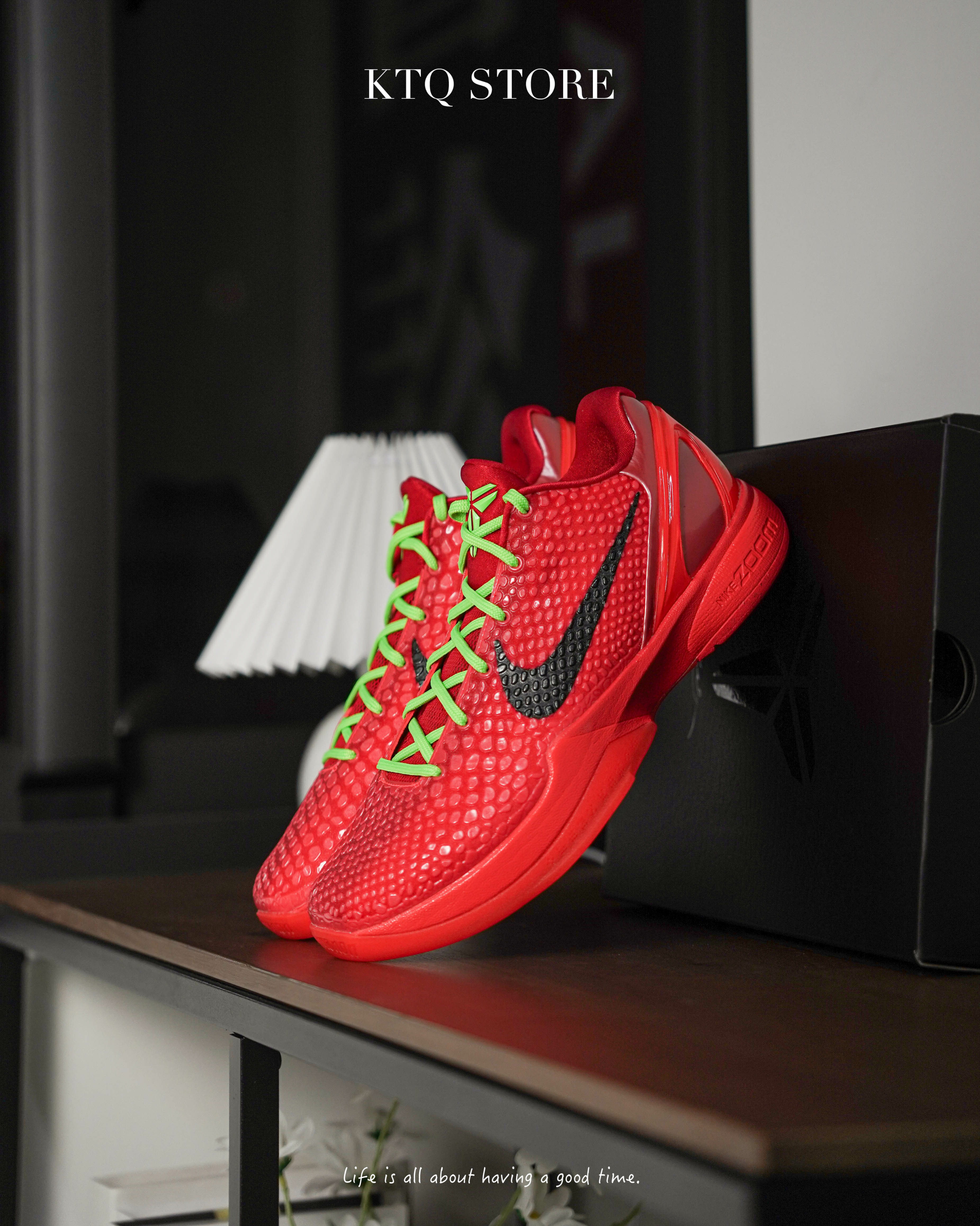 KTQ STORE ‧  Nike Kobe 6 Protro "Reverse Grinch" 反轉青竹絲 全紅 FV4921-600
