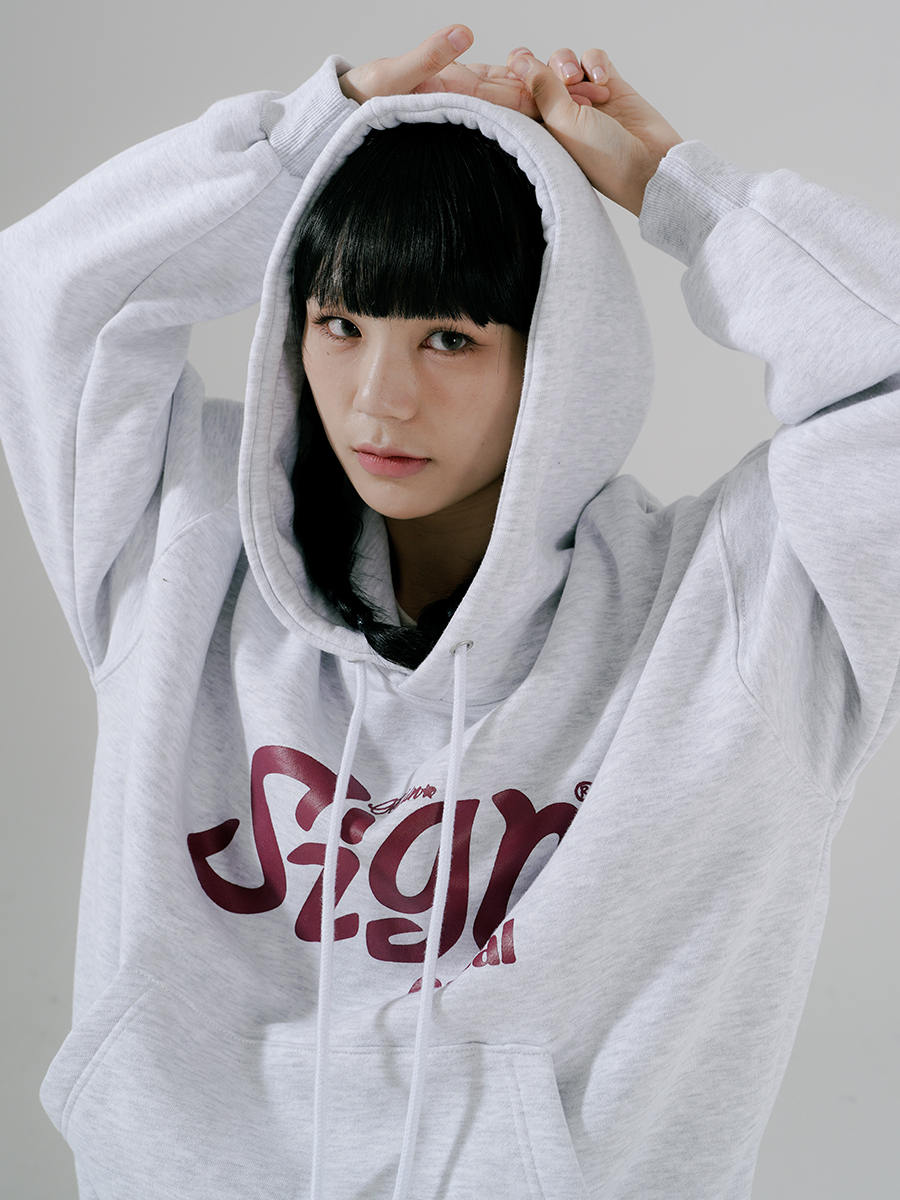 <預購> 韓國PUNCHLINE SIGN 簽名塗鴉刷毛帽T