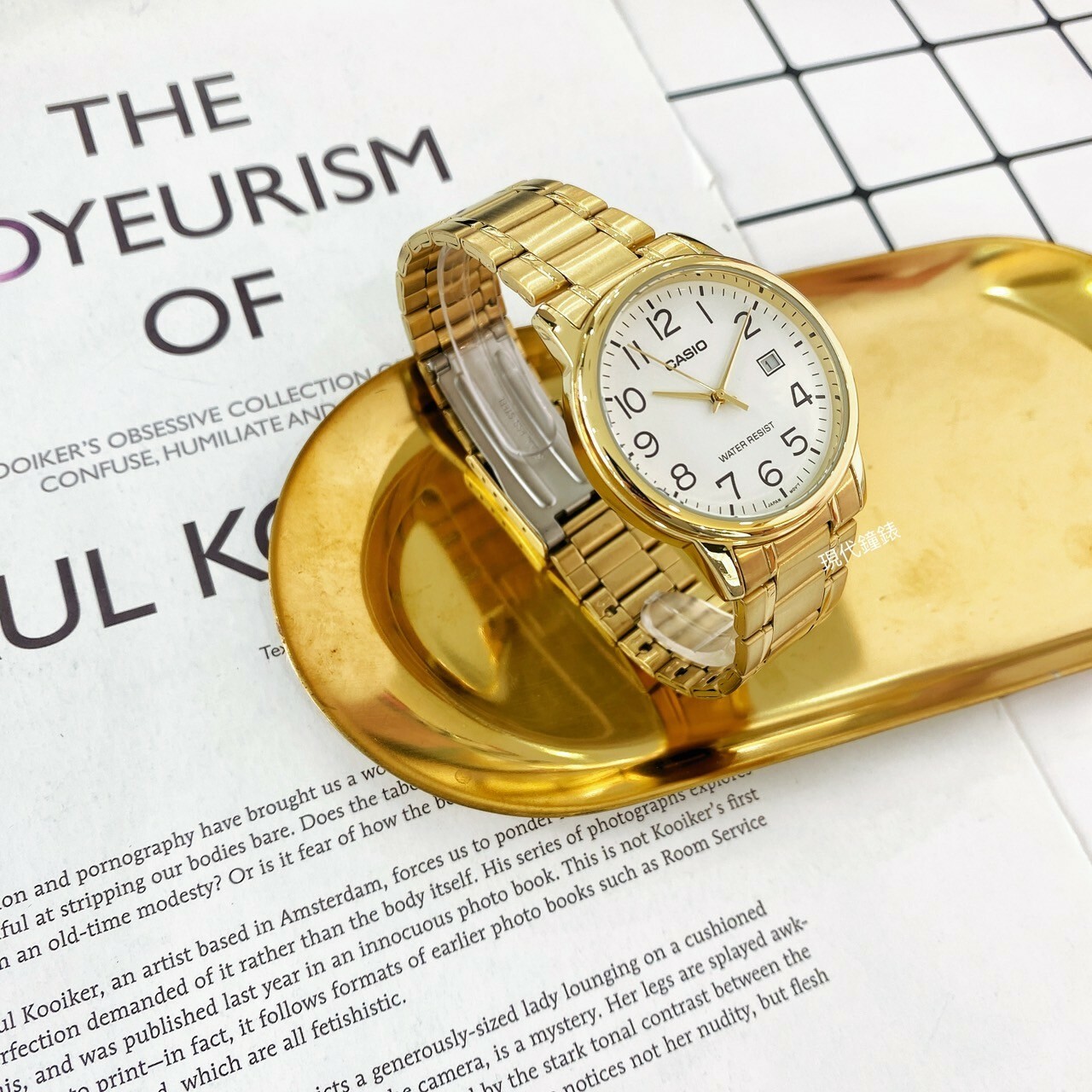 【CASIO 卡西歐】數字指針經典款MTP-V002G-7B2 37mm 現代鐘錶