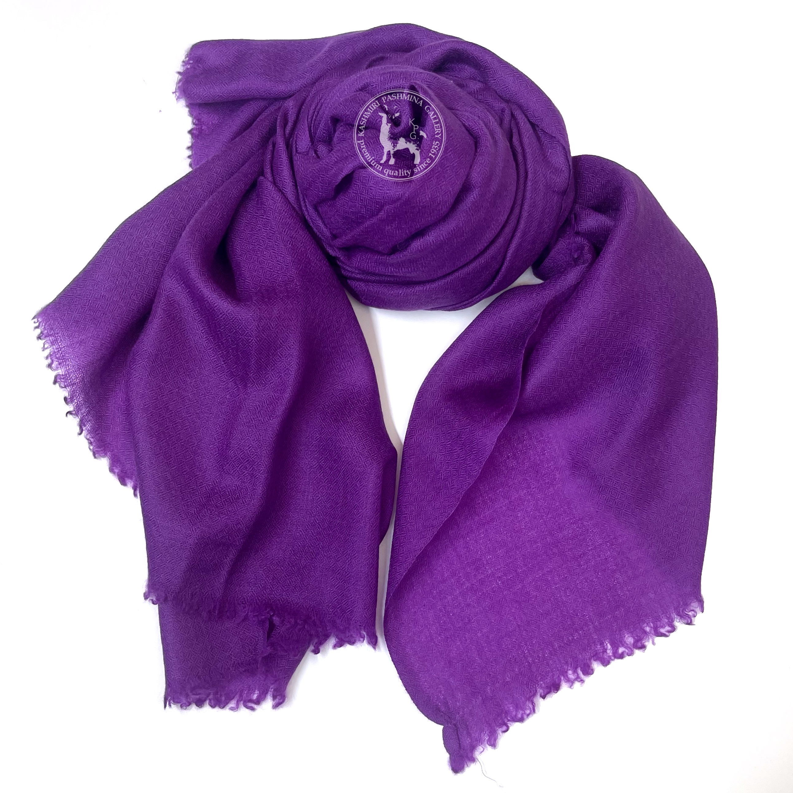 Purple Hand-Twisting Shahmina Shawl