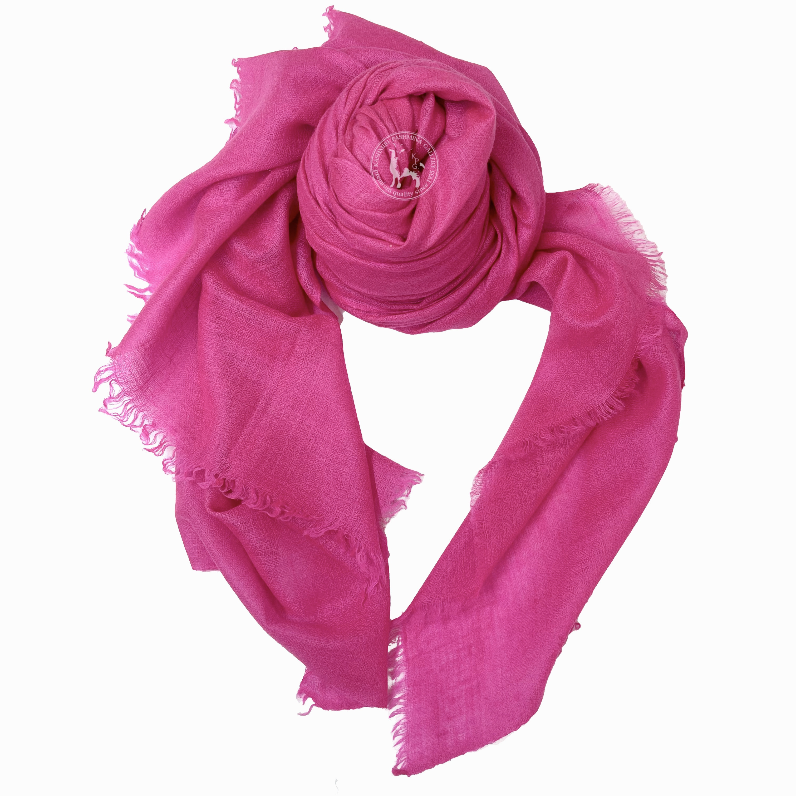 桃紅色喀什米爾Shahmina披肩圍巾