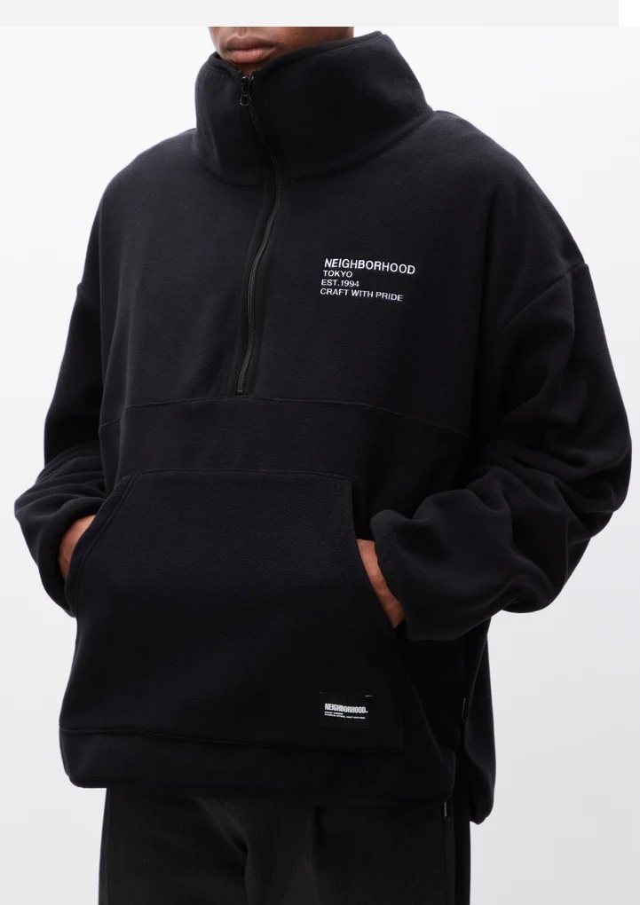 NEIGHBORHOOD FLEECE HALF ZIP PULLOVER LS NEIGHBORHOOD FLEECE HALF
