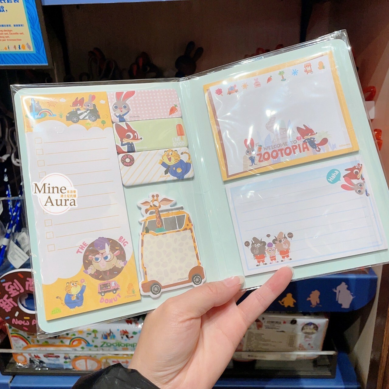 動物方城市 Zootopia 路線彩虹圖案 便條本 -上海迪士尼樂園