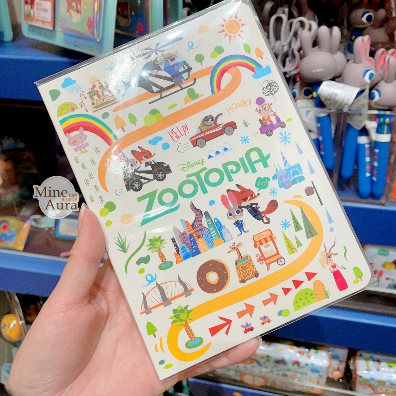 動物方城市 Zootopia 路線彩虹圖案 便條本 -上海迪士尼樂園