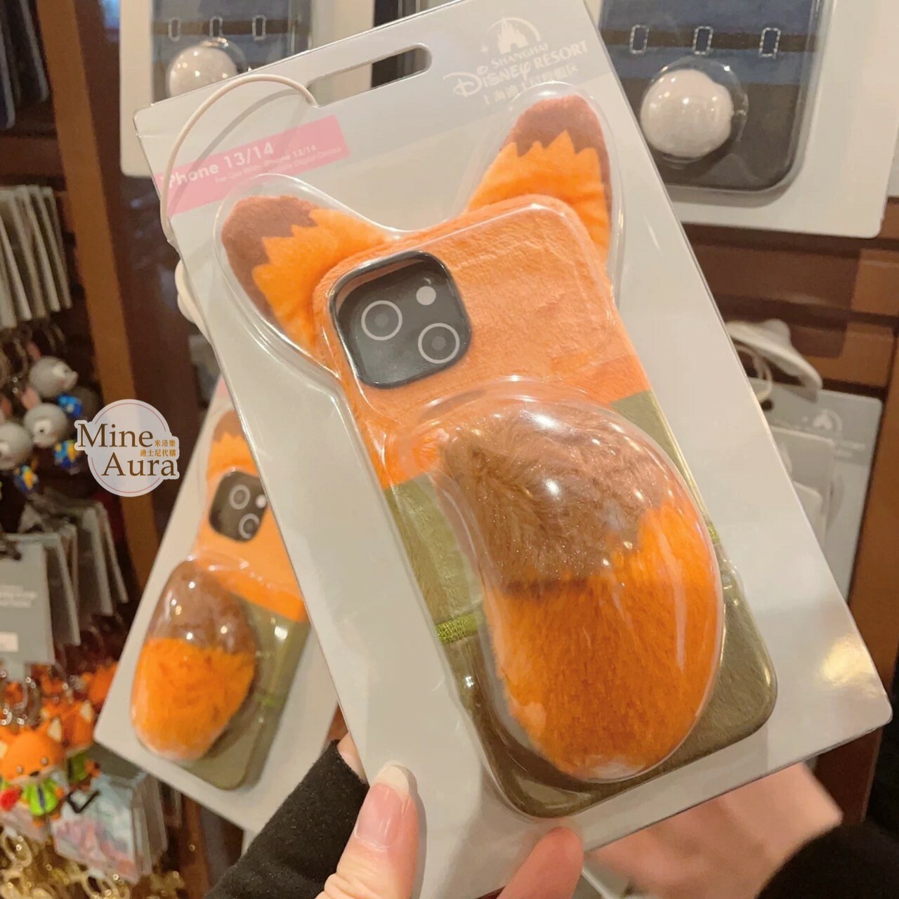 童心系列 胡尼克 Nick 立體耳朵尾巴造型 iphone13 14 手機殼 保護套 動物方城市 Zootopia -上海迪士尼樂園