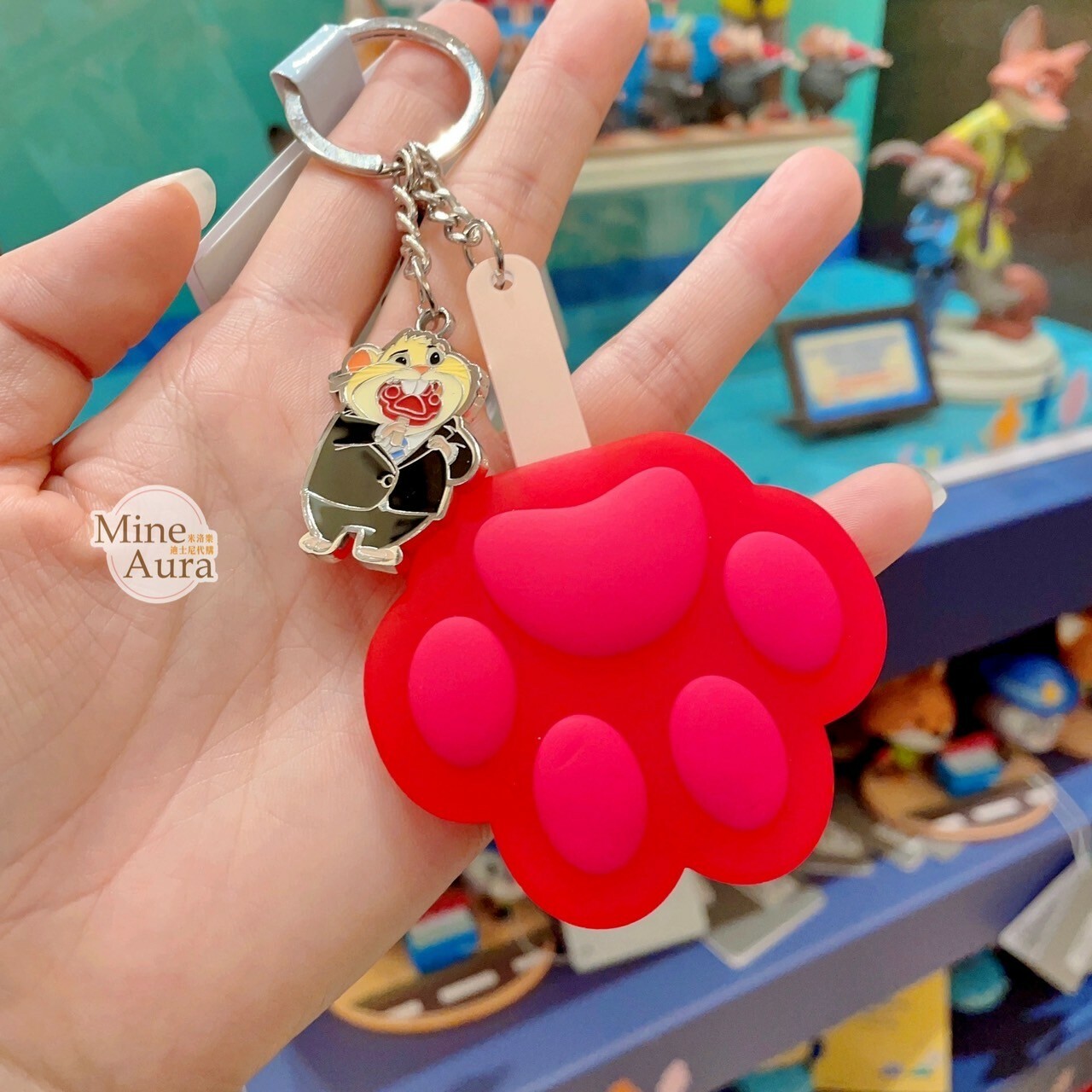 銀行職員 旅鼠 腳印冰棒造型 鑰匙圈 吊飾 動物方城市 Zootopia -上海迪士尼樂園