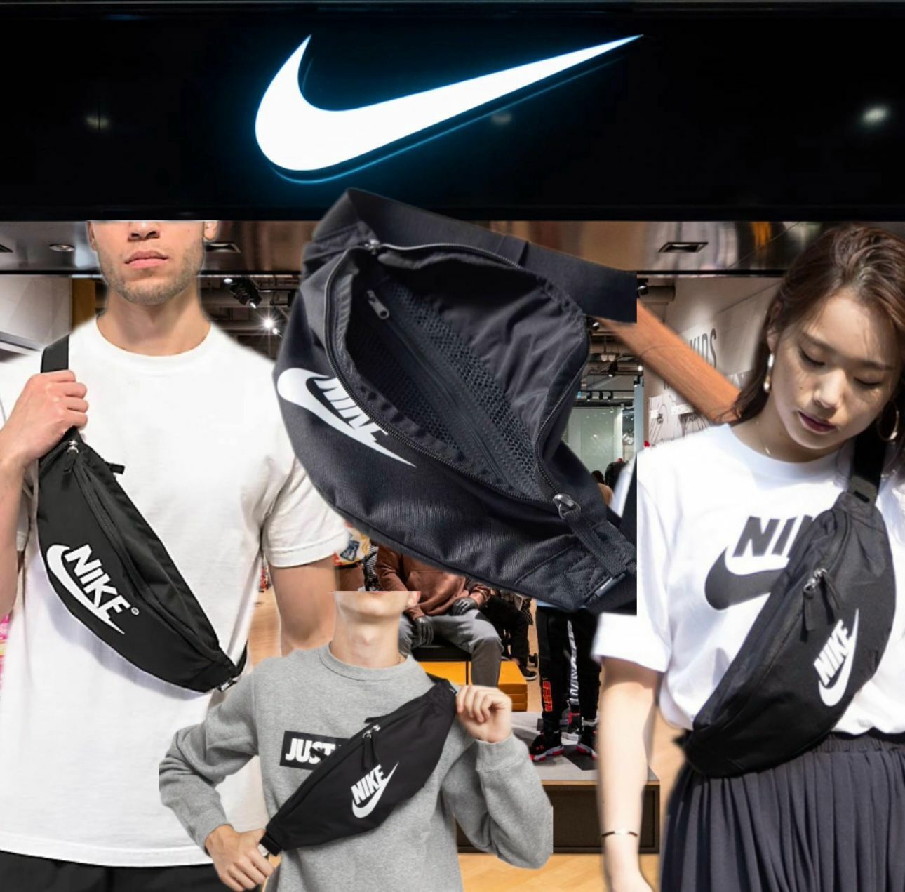 【預購】Nike K010494 斜咩袋 (黑色)