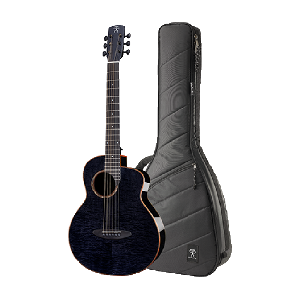 aNueNue aNueNue / M77 吉他旅行系列 36吋面單木吉他(浸黑虎紋楓木+紅松)(原聲款/插電款)(M77/M77E) 彩虹人官方認證 — 三峽吉他 / Bass｜YA! 玩音樂