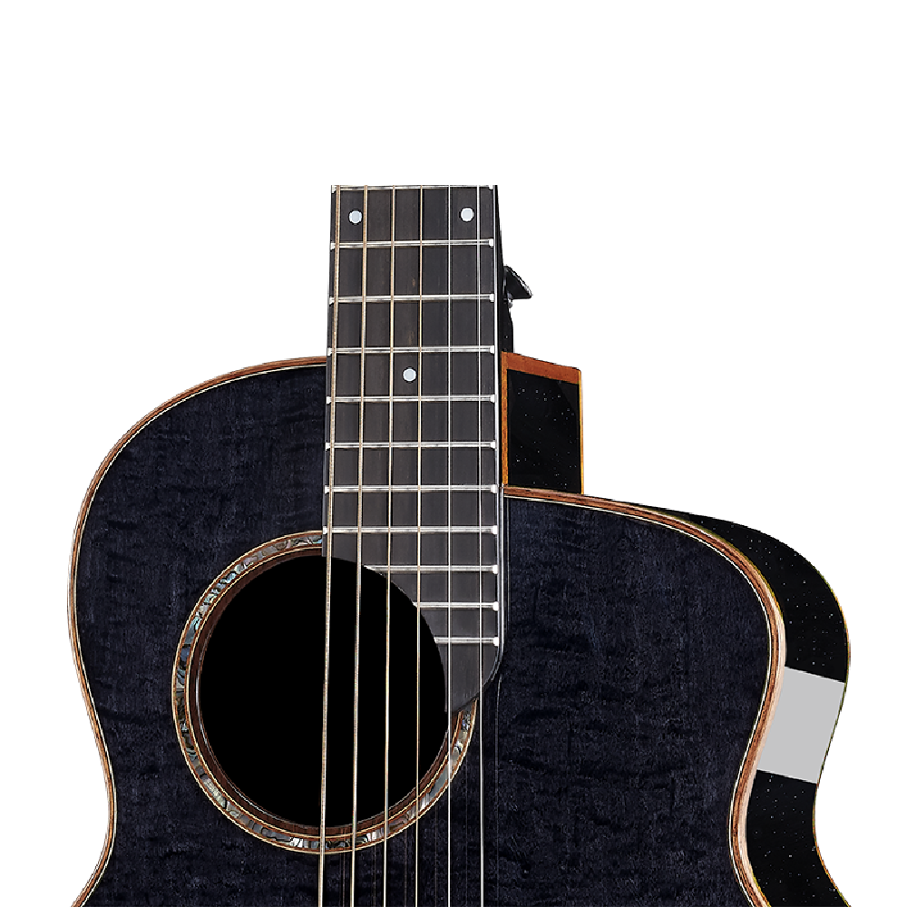 aNueNue aNueNue / M77 吉他旅行系列 36吋面單木吉他(浸黑虎紋楓木+紅松)(原聲款/插電款)(M77/M77E) 彩虹人官方認證 第 2 張圖片｜三峽吉他 / Bass