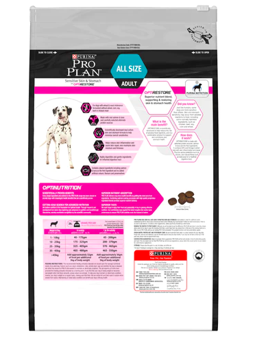 Purina Pro Plan 成犬敏感皮膚及腸胃配方（三文魚）狗乾糧 袋裝  (12公斤)