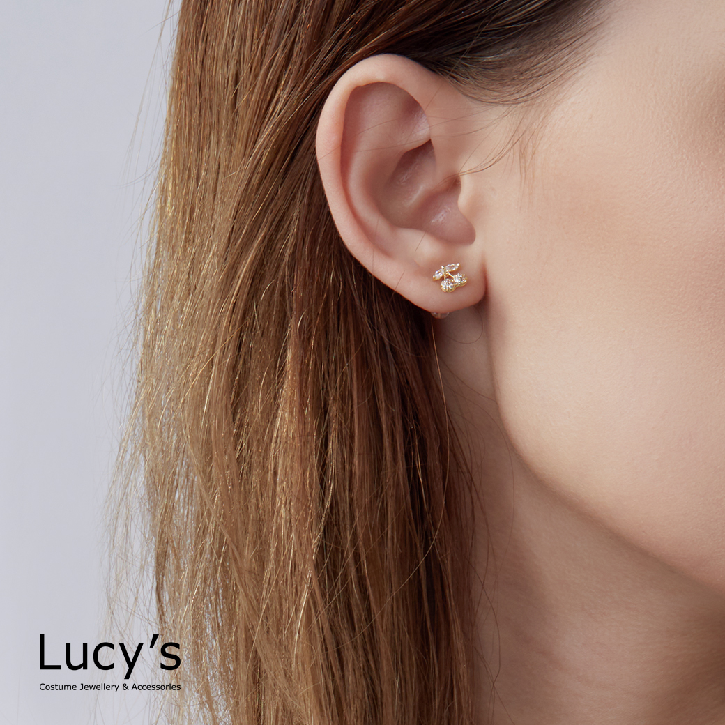 璀璨櫻桃 耳環 (二色) (110237/110329)