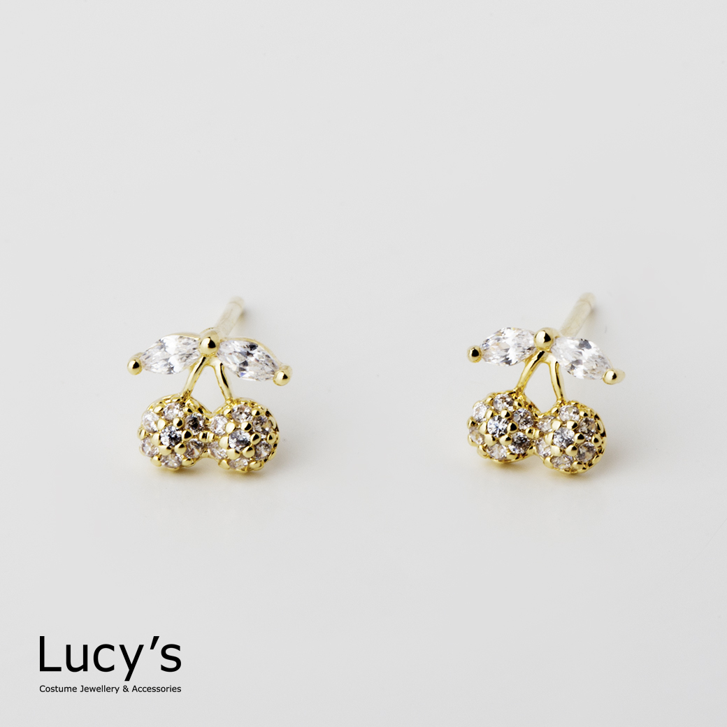 璀璨櫻桃 耳環 (二色) (110237/110329)