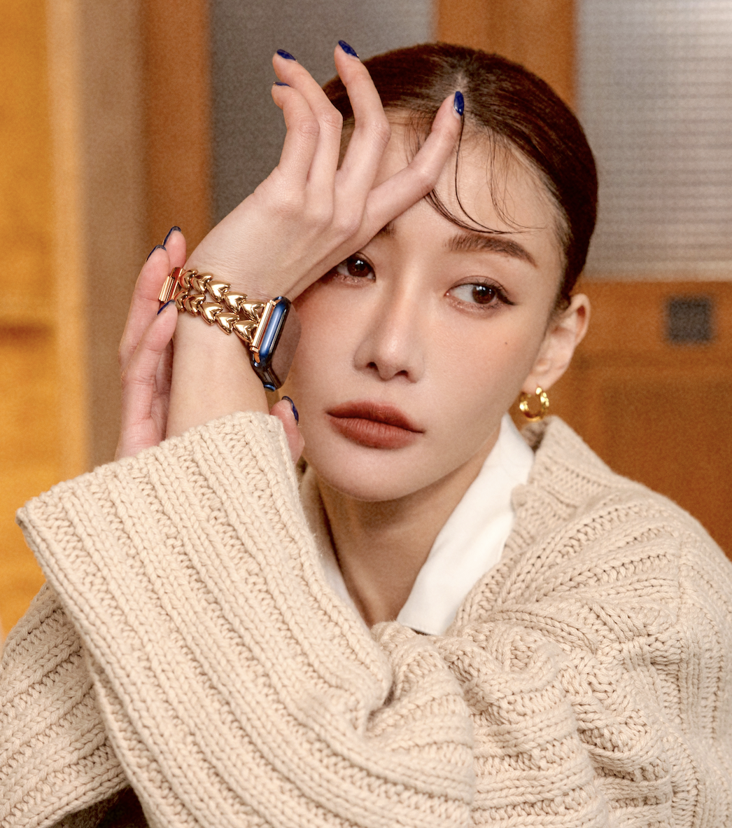 Apple Watch 輕奢立體心型錶帶（玫瑰金）