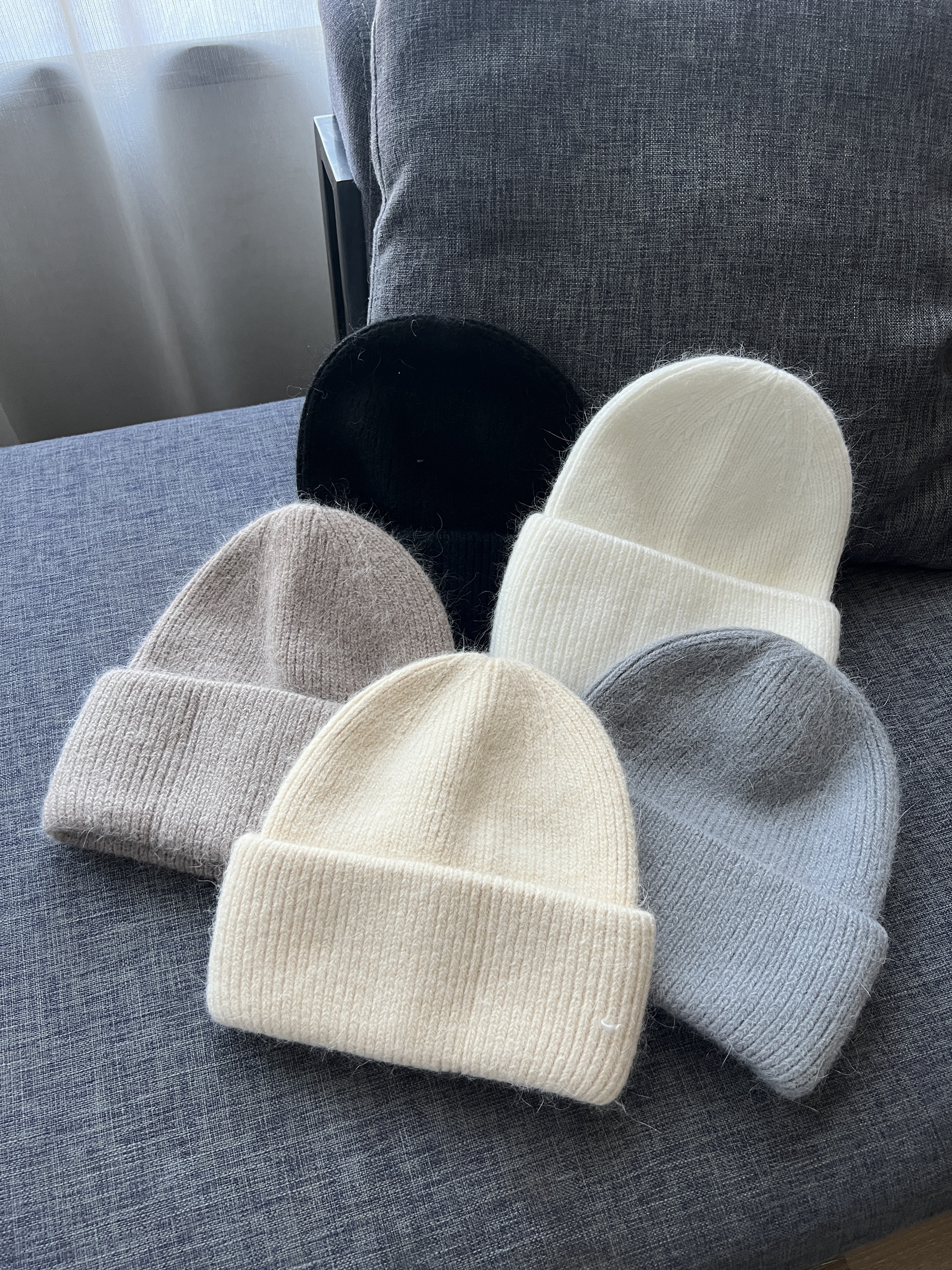 兔毛加厚毛絨毛帽*5色