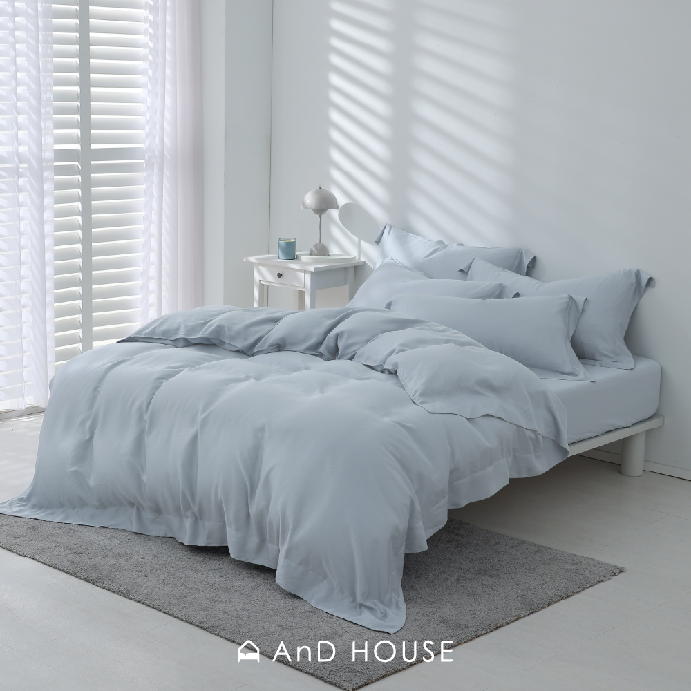 100支天絲｜100%萊賽爾｜淡灰藍｜單品&床包被套組