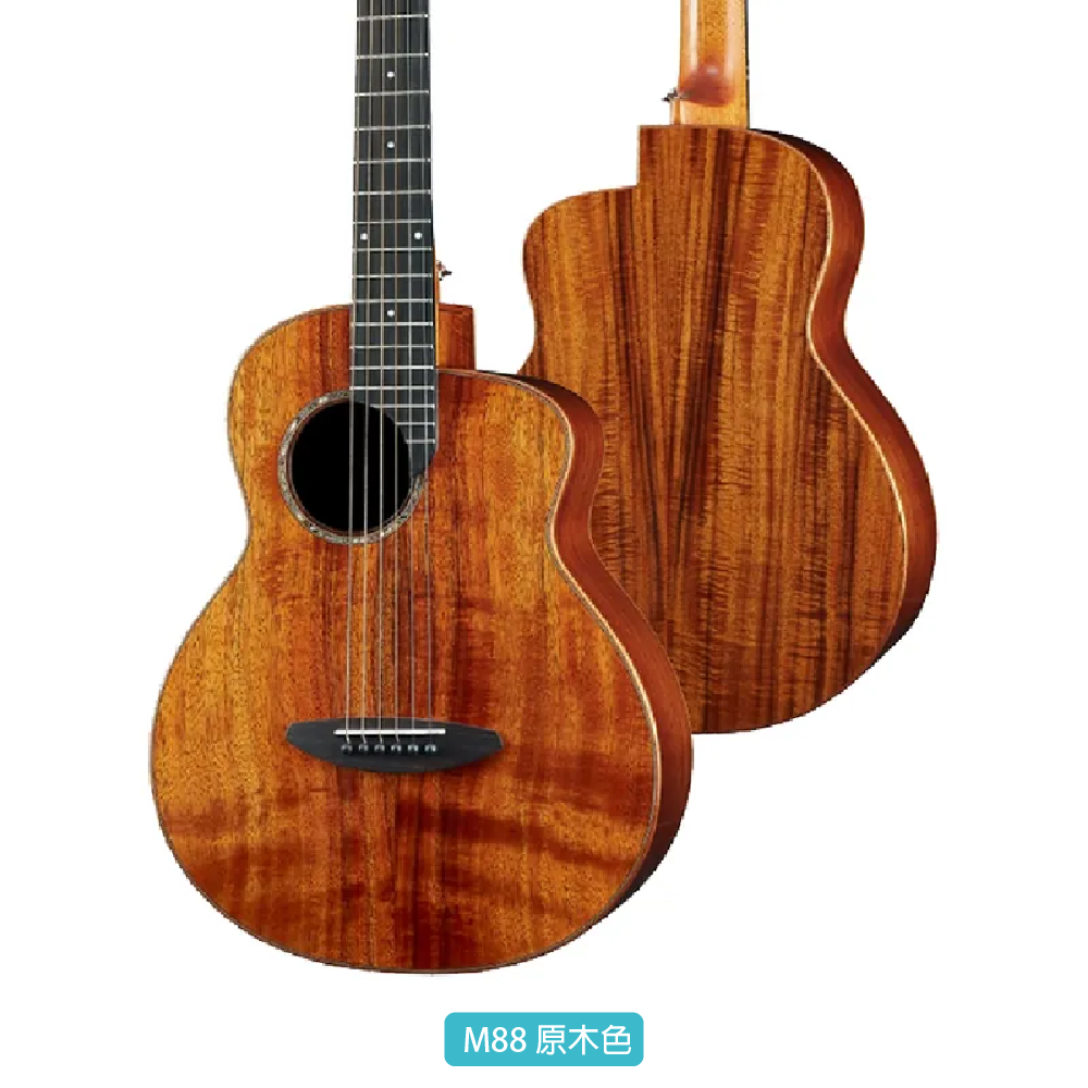 aNueNue aNueNue / M88 吉他旅行系列 36吋面單旅行木吉他(原木色/漸層色)(夏威夷相思木)(原聲款/插電款)(M88/M88 ITE) 彩虹人官方認證 第 3 張圖片｜三峽吉他 / Bass