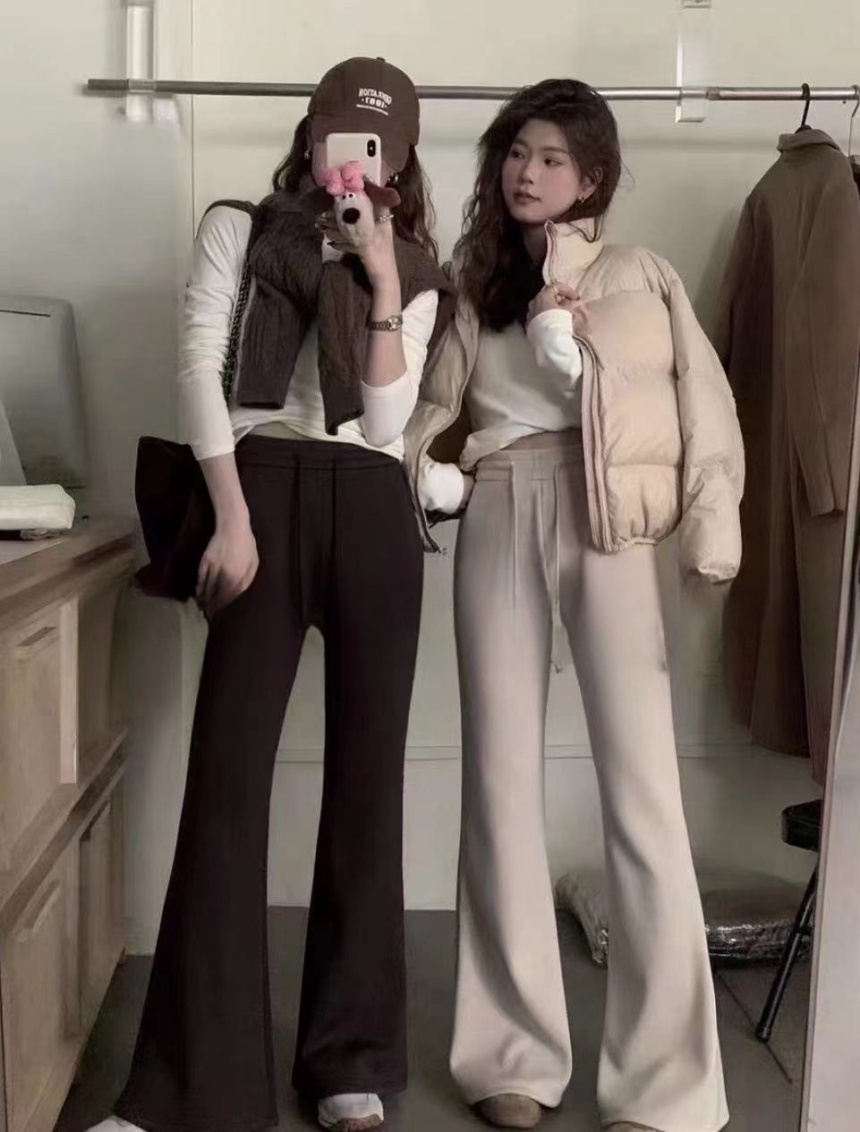 Jan.廣州連線 ∣羊毛毛呢微喇叭褲*4色