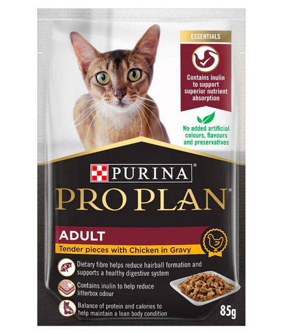 Purina Pro Plan -貓濕糧 - 成貓配方 (醬汁雞肉) 85克 (12包)