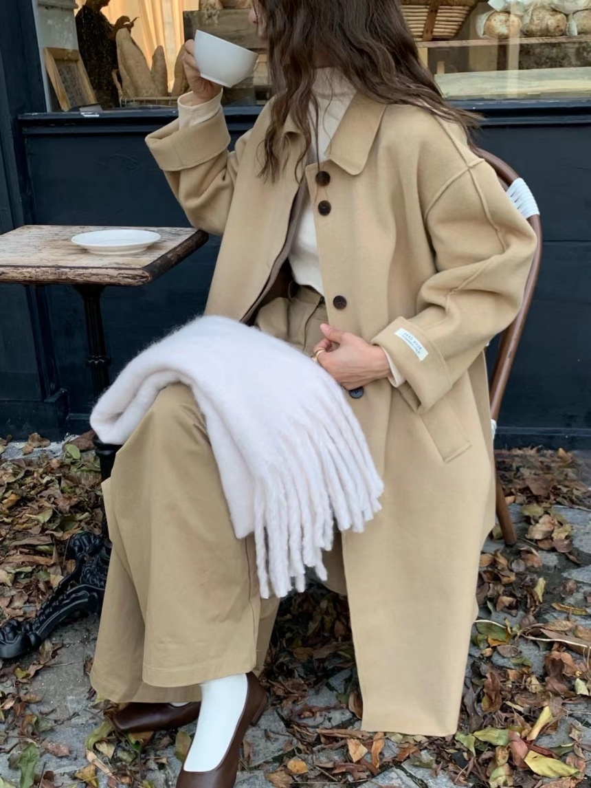 Jan.廣州連線 ∣雙面休閒毛呢外套*4色