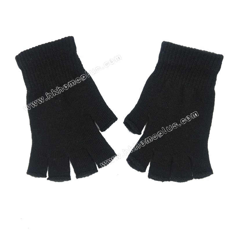 3對裝 大人秋冬薄絨毛保暖露指手套