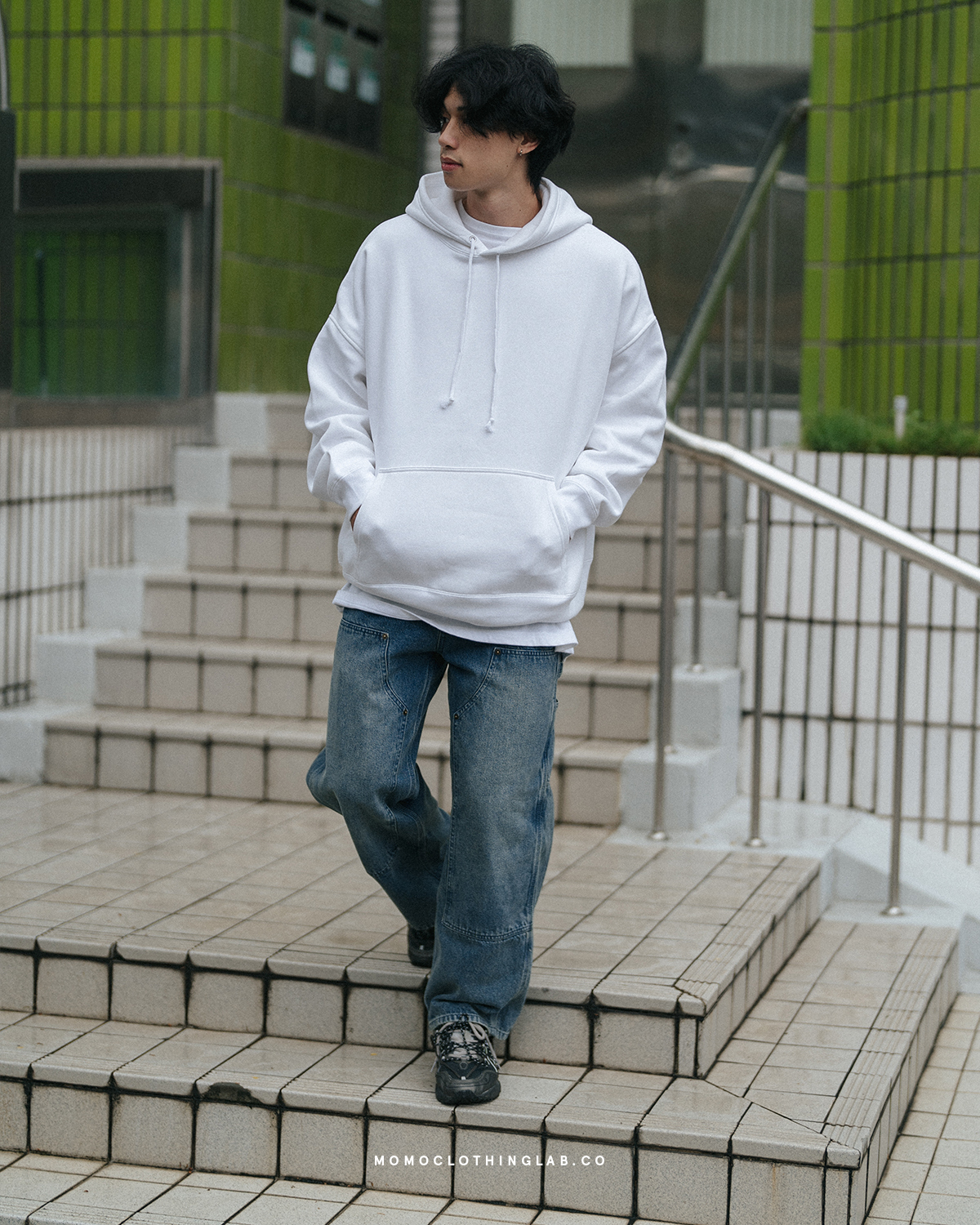 United Athle 10.0oz T/C 寬版落肩連帽T恤 (內刷毛)  3563101  7色